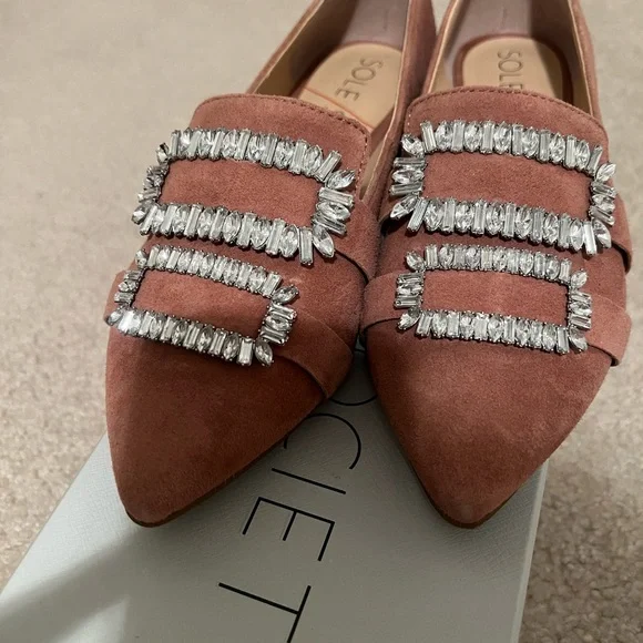 Rhinestone Mauve Flats - Picture 4 of 11